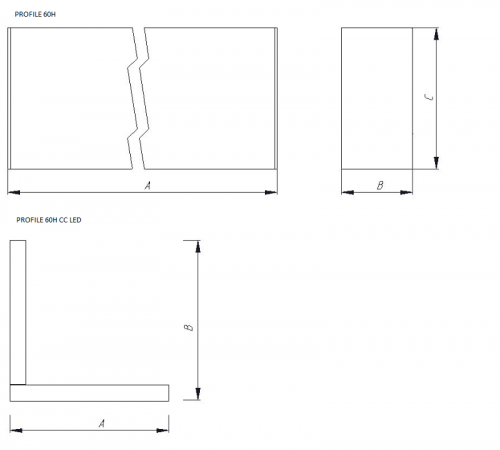Светильник светодиодный ДПО PROFILE 60H S DR LED 2400 Вт 4000K  1398000850  Световые Технологии