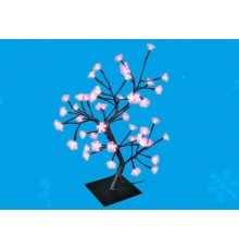 Дерево светодиодное "Сакура"  ULD-T3545-048/SBA PINK IP20 SAKURA   45 см. 48 диодов. Розовый свет. шнур черный  UL-00001401  Uniel