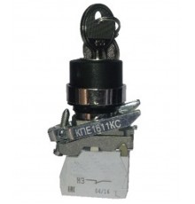 КПЕ 1510 -КС УХЛ2, чёрный, 1но+0нз, ключ на 2 положения с фиксацией, стальное основание, IP54, переключатель  (ЭТ)   ET010522  Электротехник