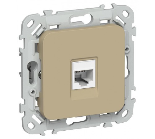 FLITE Розетка компьютерная RJ45 кат.5Е UTP РК5е-1-0-ФлХ хаки  FI-K12-1-K59  IEK