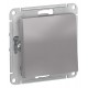 AtlasDesign Алюминий Переключатель 1-клавишный, сх.6, 10АХ, механизм  ATN000361  SE
