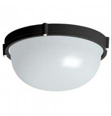 Светильник для ЖКХ под лампу "Банник" 1101 Круг большой НПП 03-100-009 IP65 матовый /корпус черный ГИ  1005500926  Элетех