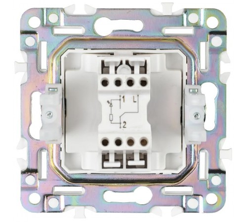 SKANDY Выключатель 1-клавишный проходной с индикацией 10А SK-V08Gr серый  SK-V12-1-10-K03  IEK