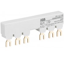 Шинная разводка 3-фазн. PS1-2-2-65 до 65А для 2-х автоматов типа MS116, MS132 с 2-я доп. контактами  1SAM201906R1122  ABB