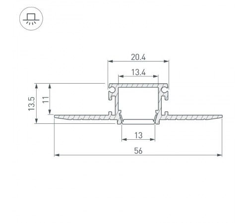 Профиль PDS-F-HIDE-2000  024017  Arlight