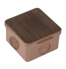 Коробка распределительная КМР-030-037 пылевлагозащищенная без мембранных вводов (65х65х50) тёмное дерево EKF PROxima  plc-kmr-030-037-t  EKF