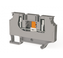 Клеммник измерительный с 2-мя тест.разъемами, 6мм.кв., (серый) WGO 60.0.0.3.09609  309609  Klemsan