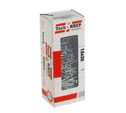 Гвоздь финишный оцинкованный 1,6х30 (300 г) - коробка с окном  105194  Tech-KREP