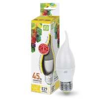 Лампа светодиодная LED-СВЕЧА НА ВЕТРУ-standard 5Вт 230В Е27 3000К 450Лм  4690612004532  ASD