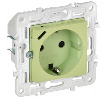 SKANDY Розетка с заземлением с защитными шторками 16А с USB C 18Вт SK-R17G мятный   SK-R14-16-U14-018-K06  IEK
