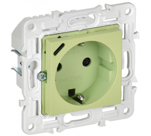 SKANDY Розетка с заземлением с защитными шторками 16А с USB C 18Вт SK-R17G мятный   SK-R14-16-U14-018-K06  IEK