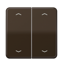 Клавиша для KNX кнопки, 2 группы с символами "стрелки"; дюропласт; коричневый  CD102PBR  Jung