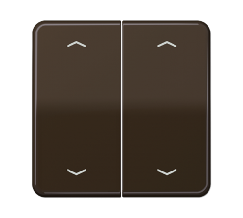 Клавиша для KNX кнопки, 2 группы с символами "стрелки"; дюропласт; коричневый  CD102PBR  Jung