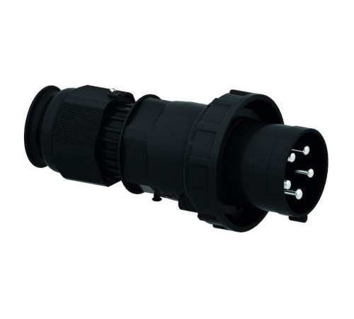 Вилка кабельная 5р(3p + N + PE) 63А 230-380 IP67 черная I 210711-Bals I Bals