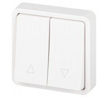 Переключатель ЭРА Эксперт 11-1528-01 для жалюзи кнопочный IP55, 10АХ-250В, СУ, Белый  Б0063249  ЭРА