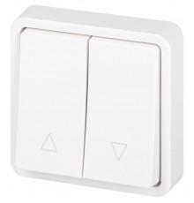 Переключатель ЭРА Эксперт 11-1528-01 для жалюзи кнопочный IP55, 10АХ-250В, СУ, Белый  Б0063249  ЭРА