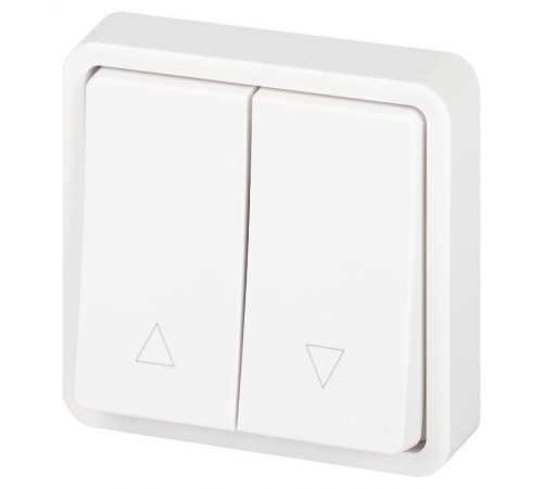 Переключатель ЭРА Эксперт 11-1528-01 для жалюзи кнопочный IP55, 10АХ-250В, СУ, Белый  Б0063249  ЭРА