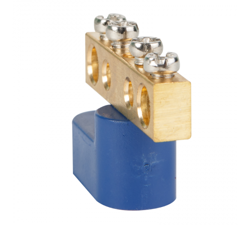 Шина нулевая с изолятором OptiKit  BB-O-N-S-10-6х9 синий  277926  КЭАЗ