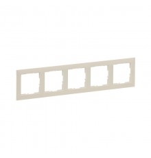 SUNO Рамка декоративная универсальная 5-постовая Цвет "Слоновая кость"  721585  Legrand