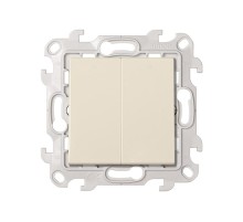 Simon 24 Сл. кость Выключатель 2-кл. с подсв.  2450392-031  Simon