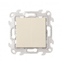 Simon 24 Сл. кость Выключатель 2-кл. с подсв.  2450392-031  Simon