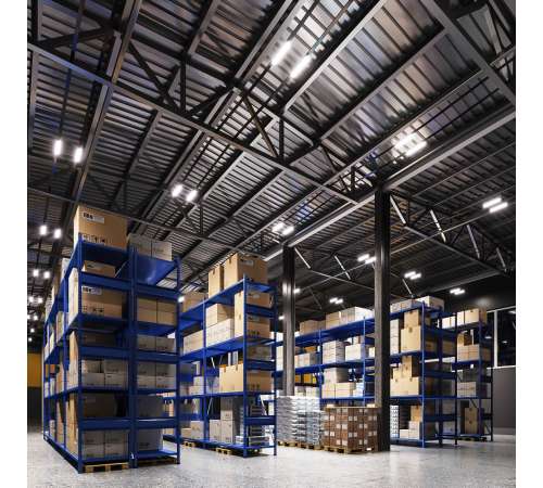 Светильник светодиодный промышленный линейный ССП-176 EVO-S IP65 600*76*66 18W 1950lm 4000K мат с ДД и соед.в линию 1/12  864424218-S  Gauss