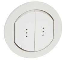 Celiane Белый Клавиша 2-ая с подсв. IP44  067804  Legrand