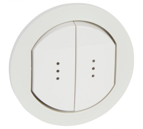 Celiane Белый Клавиша 2-ая с подсв. IP44  067804  Legrand