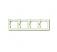 Рамка 4-постовая, горизонтальная, с полем для надписи, серия Busch-Duro 2000 SI linear, цвет слоновая кость  1754-0-4099   2CKA001754A4099  ABB