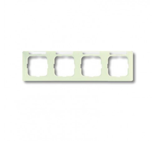 Рамка 4-постовая, горизонтальная, с полем для надписи, серия Busch-Duro 2000 SI linear, цвет слоновая кость  1754-0-4099   2CKA001754A4099  ABB
