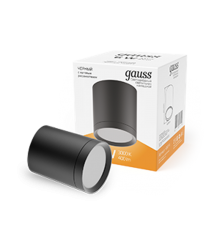 Светильник светодиодный  накладной с рассеивателем HD014 6W (черный) 3000K 68х75,400лм, 1/30  HD014  Gauss