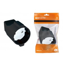 Кабельная розетка 2П б/з с з/ш 10А 250B черная  SQ1806-0030  TDM