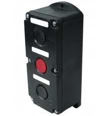 ПКЕ 222-3 У2, 10А, 660В, 3 элемента, чёрный и красный цилиндр, накладной, IP54, пост управления (ЭТ)  ET519078  Электротехник