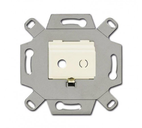 Адаптор/суппорт для TRS-разъёмов, mini-jack 3.5 мм, аудио, цвет слоновая кость  0230-0-0458  2CKA000230A0458  ABB