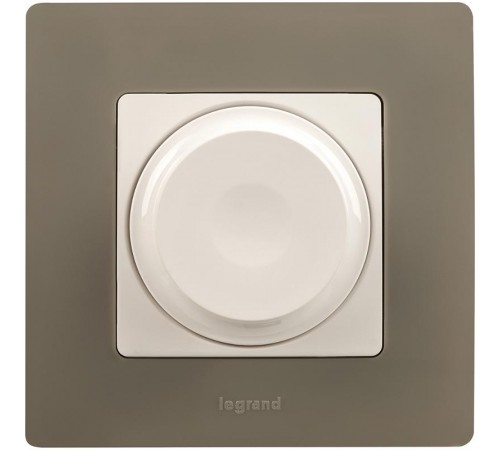 Etika Белый Светорегулятор поворотный, 300Вт, без нейтрали  672219  Legrand