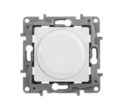 Etika Белый Светорегулятор поворотный, 300Вт, без нейтрали  672219  Legrand