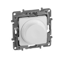 Etika Белый Светорегулятор поворотный, 300Вт, без нейтрали  672219  Legrand