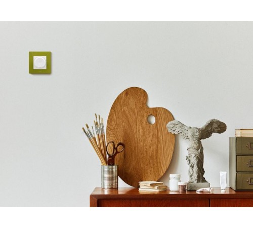 Etika Белый Светорегулятор поворотный, 300Вт, без нейтрали  672219  Legrand