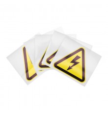 Наклейка знак электробезопасности "Опасность поражения электротоком "100*100*100 мм  56-0005  REXANT