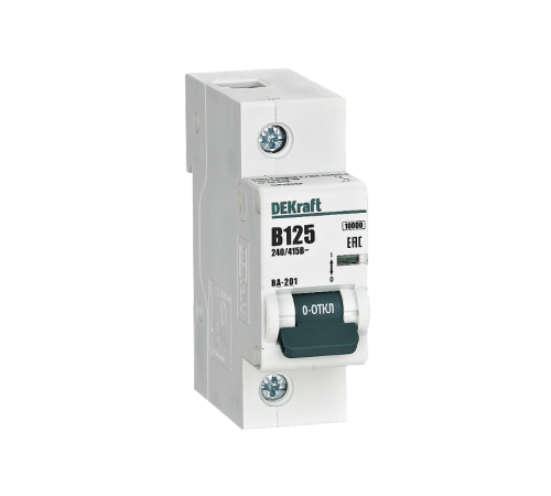 Автоматический выключатель 1Р 125А х-ка B ВА-201 10кА  13036DEK  DEKraft
