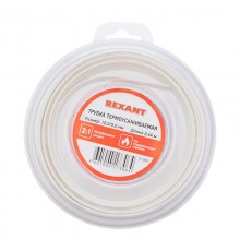 Трубка термоусаживаемая 10,0/5,0 мм белая, ролик 2,44 м  29-0051  REXANT