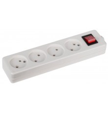 Колодка K-4s 4гн, без зазeмл, с выкл (10/40/960) Б0003480  ЭРА