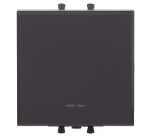 Переключатель одноклавишный модульный, "Avanti", "Черный матовый", 2 модуля  4412112  DKC