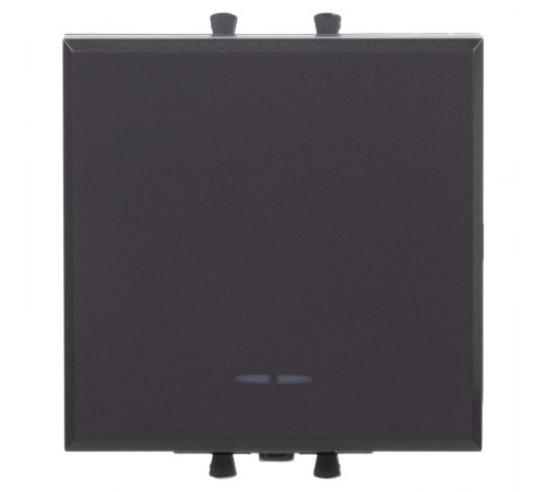 Переключатель одноклавишный модульный, "Avanti", "Черный матовый", 2 модуля  4412112  DKC