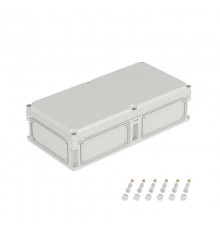 Корпус пластиковый RAM box IP67 600х300х160 мм (высота крышки 35) стенка с выбивными фланцами непрозрачная крышка  563310  DKC