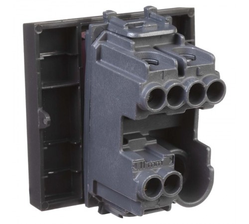 Переключатель одноклавишный модульный, "Avanti", "Черный матовый", 2 модуля  4412112  DKC