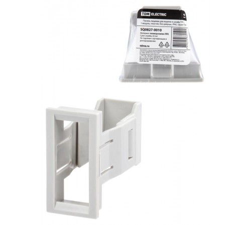 Панель лицевая для выреза в шкафу ПЛ-1, 1 модуль, пластик, без дверцы, IP40, серая  SQ0827-0010  TDM