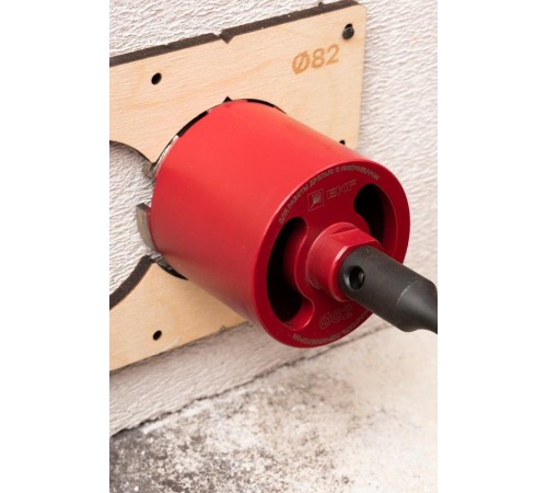 Коронка алмазная для дрелей с микроударом (верхнее пылеудаление) DCH-82MHS Micro Hit Laser M16 Professional  dch-82-mhs-m16  EKF