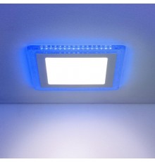 Светильник светодиодный встраиваемый "downlight" DLS024 18W 4200K подсветка Blue  a038379  Elektrostandard