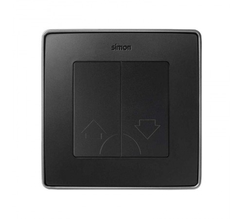 Simon 82 Клавиши (2 шт)  для двухклавишного кнопочного выключателя (2вх+2вых), S82, S82N, S82 Detail, графит  82029-38  Simon